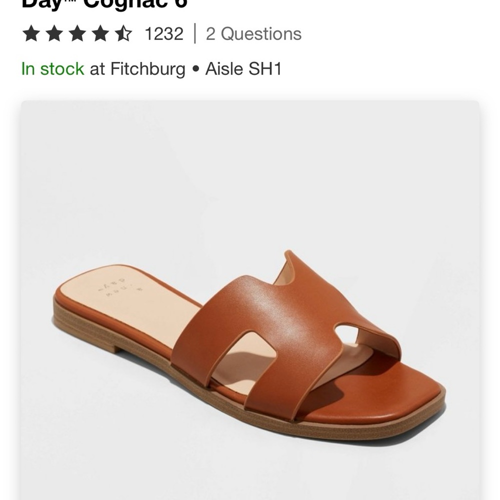 Women's Brown Slide Sandals